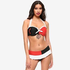 ❤️DC Comics Harley Quinn Swim Skirt Batman🖤‎